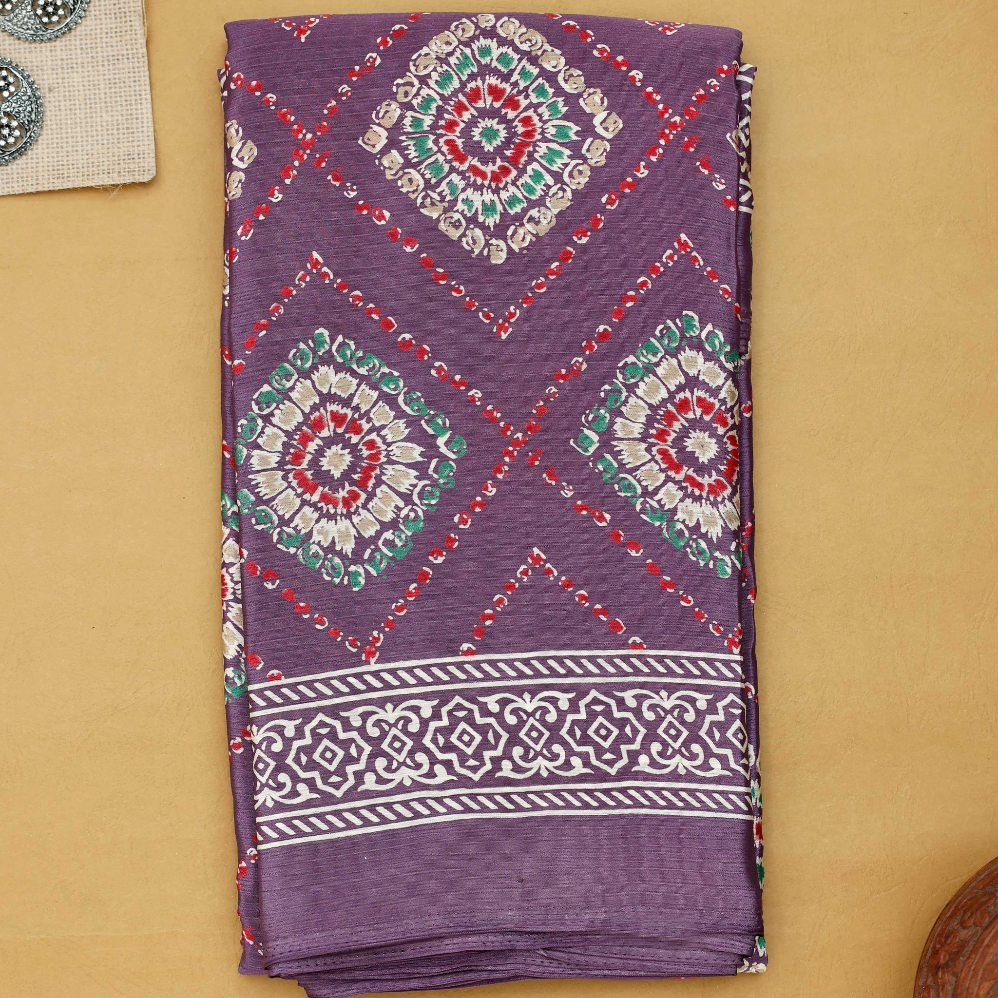 Purple Colour Poonam Saree
