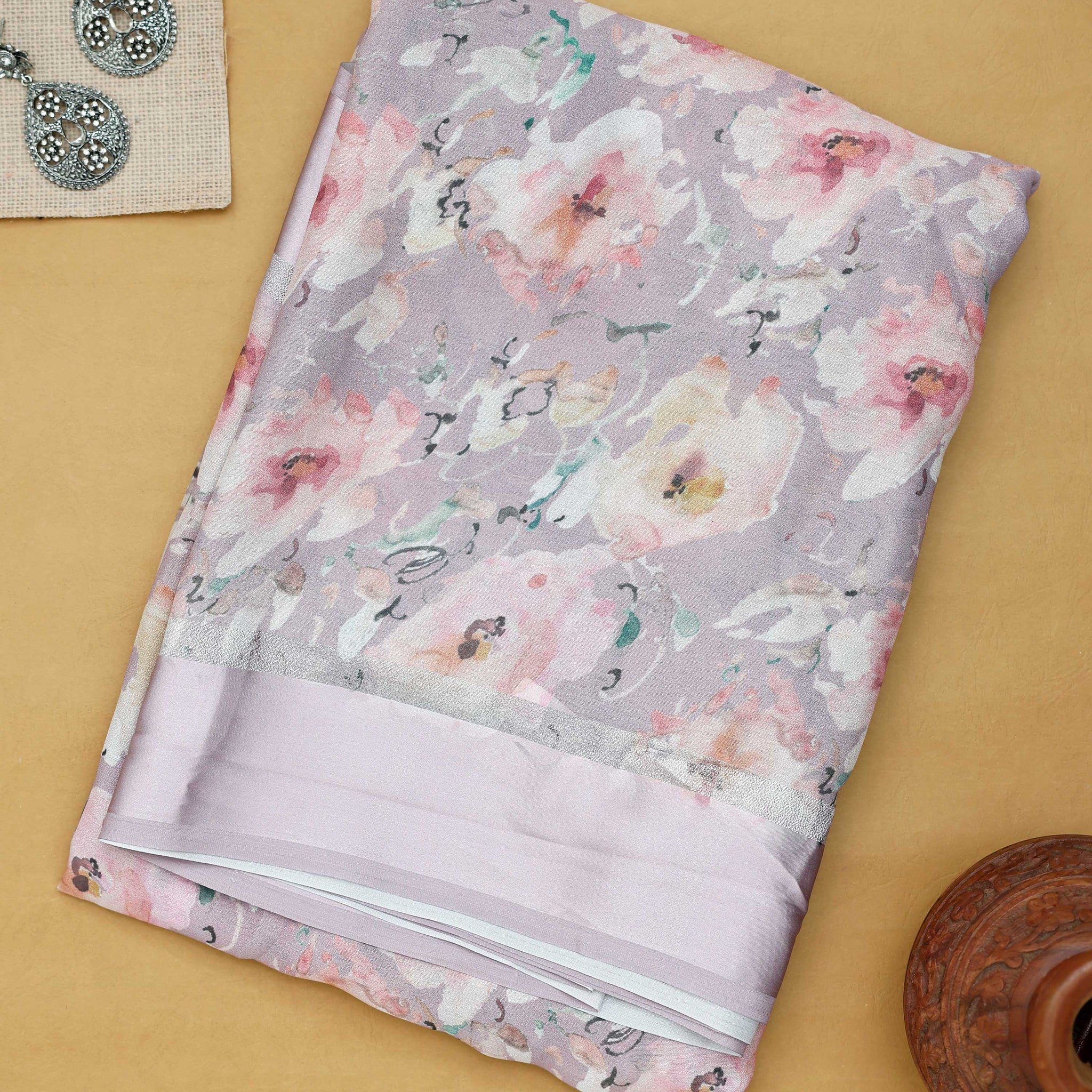 Onion Pink Colour Poonam Saree