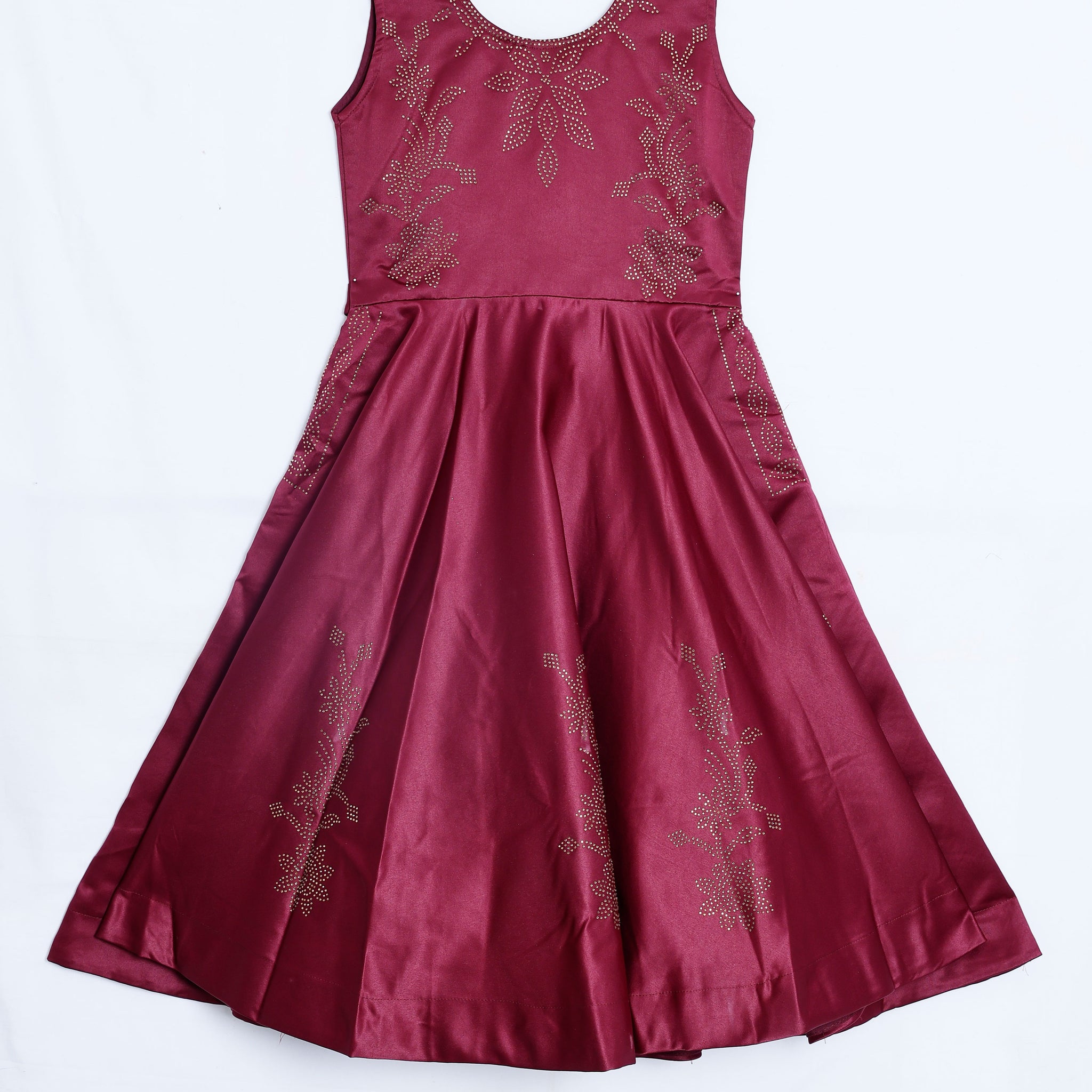 Purple Embellished Sequel Work Frock