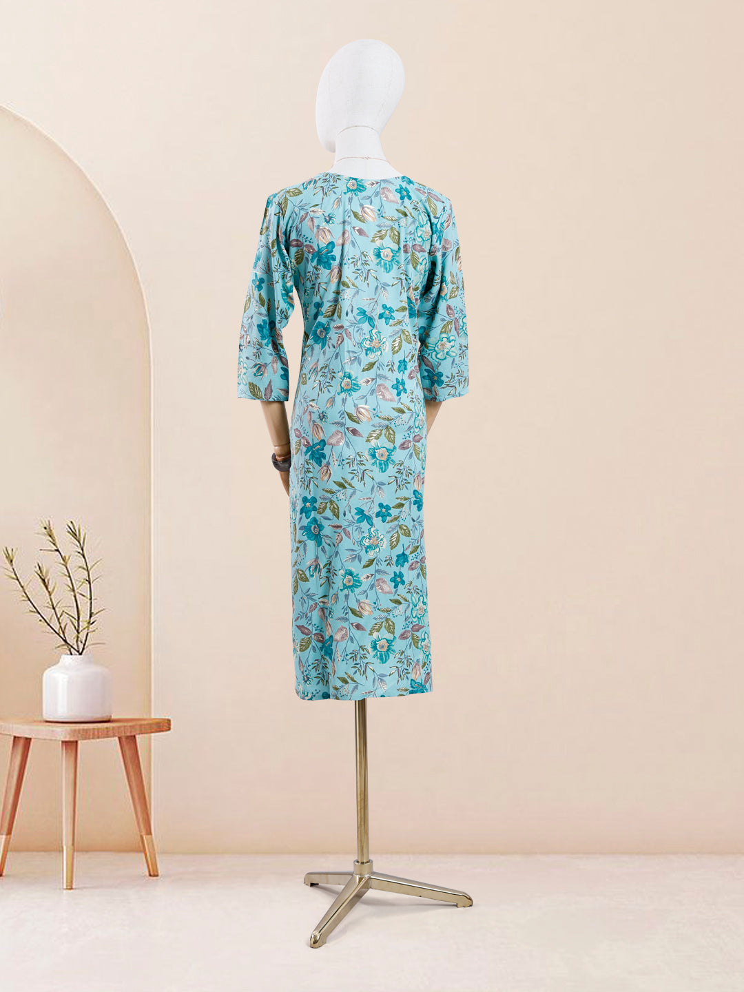 Designer Blue Color Printed Women's Kurti