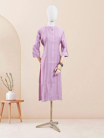 Designer Purple Color Striped Women's Kurti