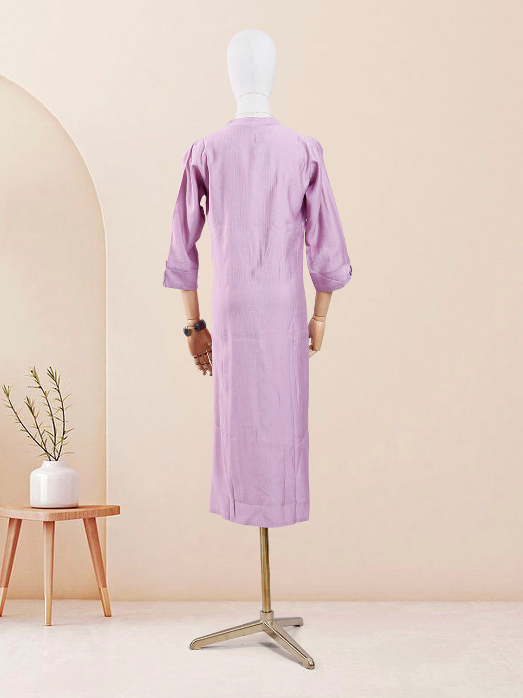 Designer Purple Color Striped Women's Kurti