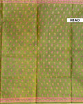 Traditional All-Over Floral Printed Voile Saree with Intricate Contrast Border - Green