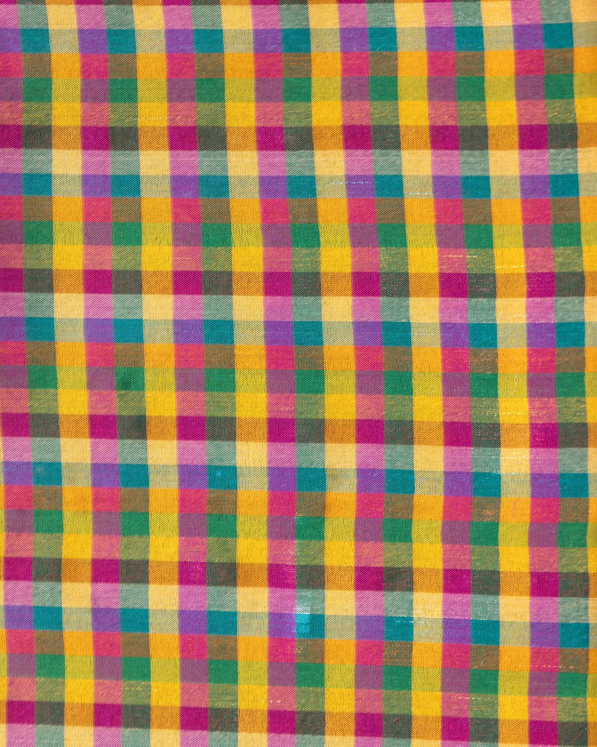 Traditional_Checked_Blouse_Material_with_Soft_Finish_-_Multi_-EIGHT