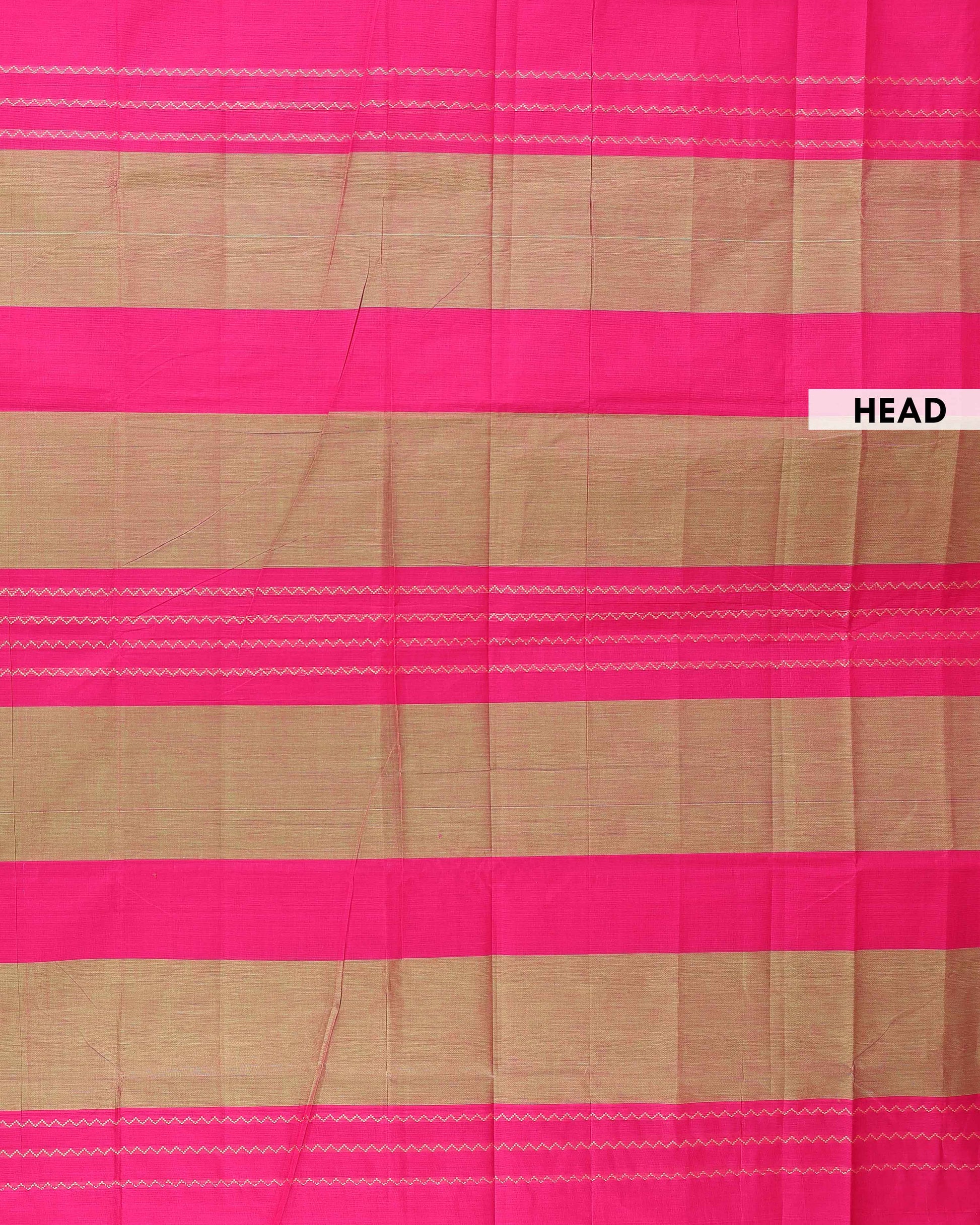 Traditional Chettinad Cotton Saree with Bold Checked Pattern and Contrast Woven Border - Olive Green