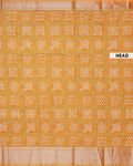 Traditional Dola Silk Saree with All-Over Bandhani Inspired Motifs and Intricate Woven Border  - Orange-Head