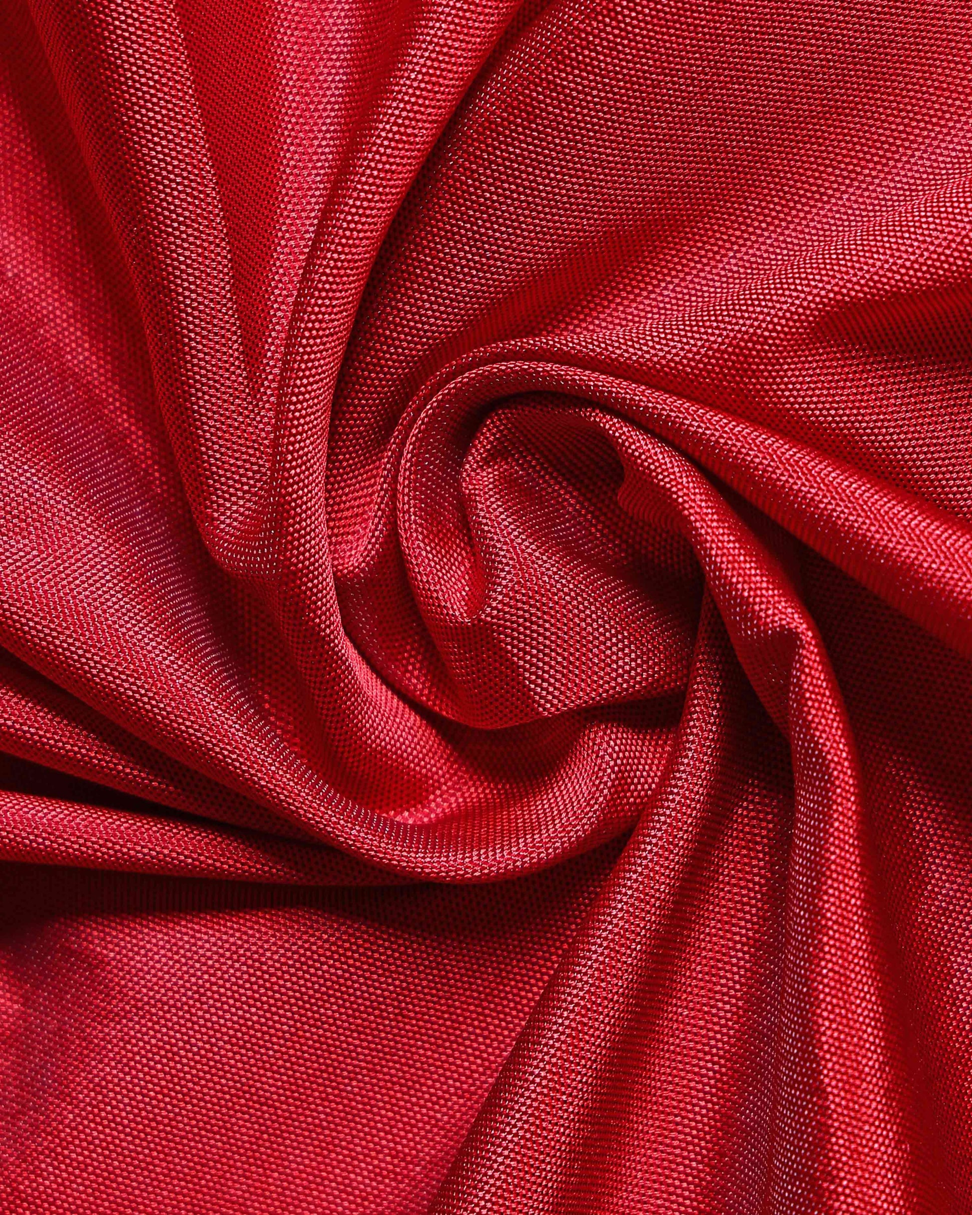 Traditional Embroidered Designer Blouse Material with Intricate Bead and Thread Work -Red-Close