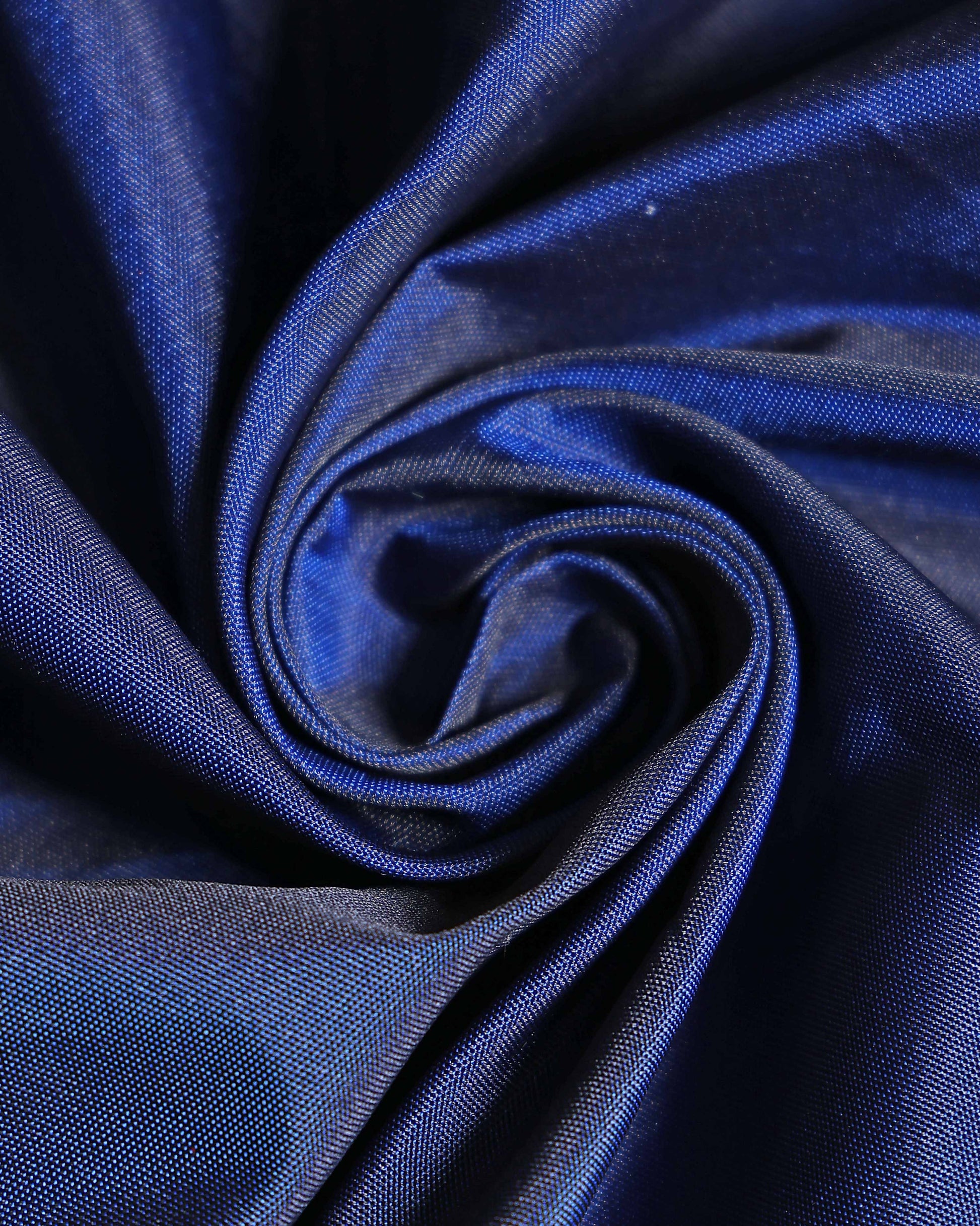 Traditional Embroidered Designer Blouse Material with Intricate Bead and Thread Work - Navy Blue-Close