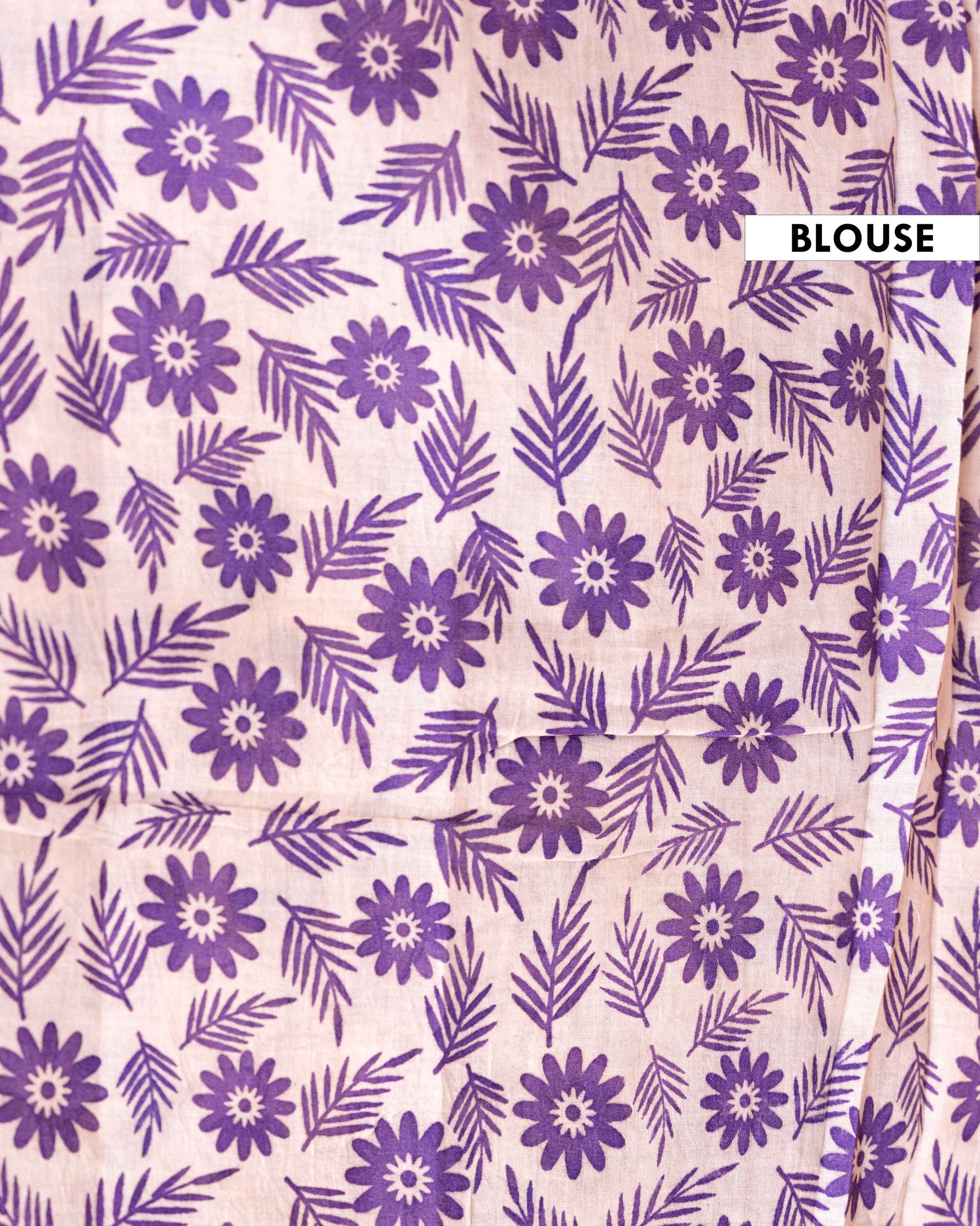 Traditional Hand-Painted Kalamkari Cotton Saree with Floral Motifs and Intricate Border - Cream