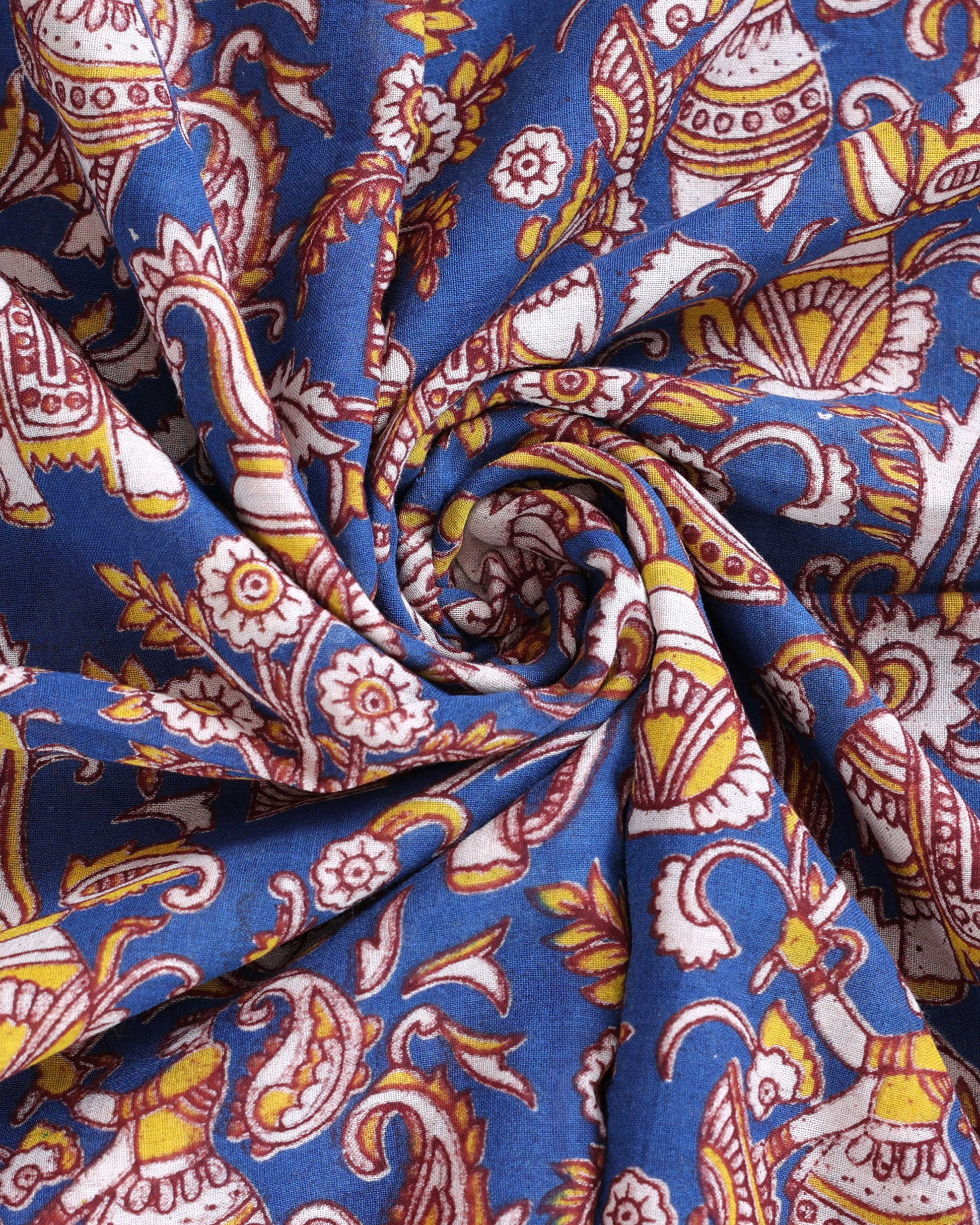 Traditional_Hand-Painted_Kalamkari_Cotton_Saree_with_Traditional_Motifs_-Close-Blue