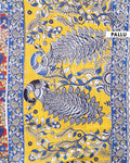 Traditional Hand-Printed Kalamkari Cotton Saree with Intricate Motifs - Pallu