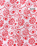 Traditional Hand Block Print Mulmul Saree with Geometric Border - Blouse