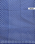 Traditional Hand Block Printed Mulmul Cotton Saree with Traditional Motifs - Blue-Head