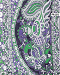 Traditional Handcrafted Kalamkari Cotton Saree with Floral and Leafy Motifs - Purple-Pallu