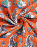 Traditional Handcrafted Kalamkari Cotton Saree with Traditional Peacock & Paisley Motifs - Close
