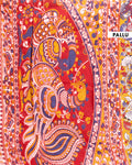 Traditional Handcrafted Kalamkari Saree with Intricate Peacock Design - Orange