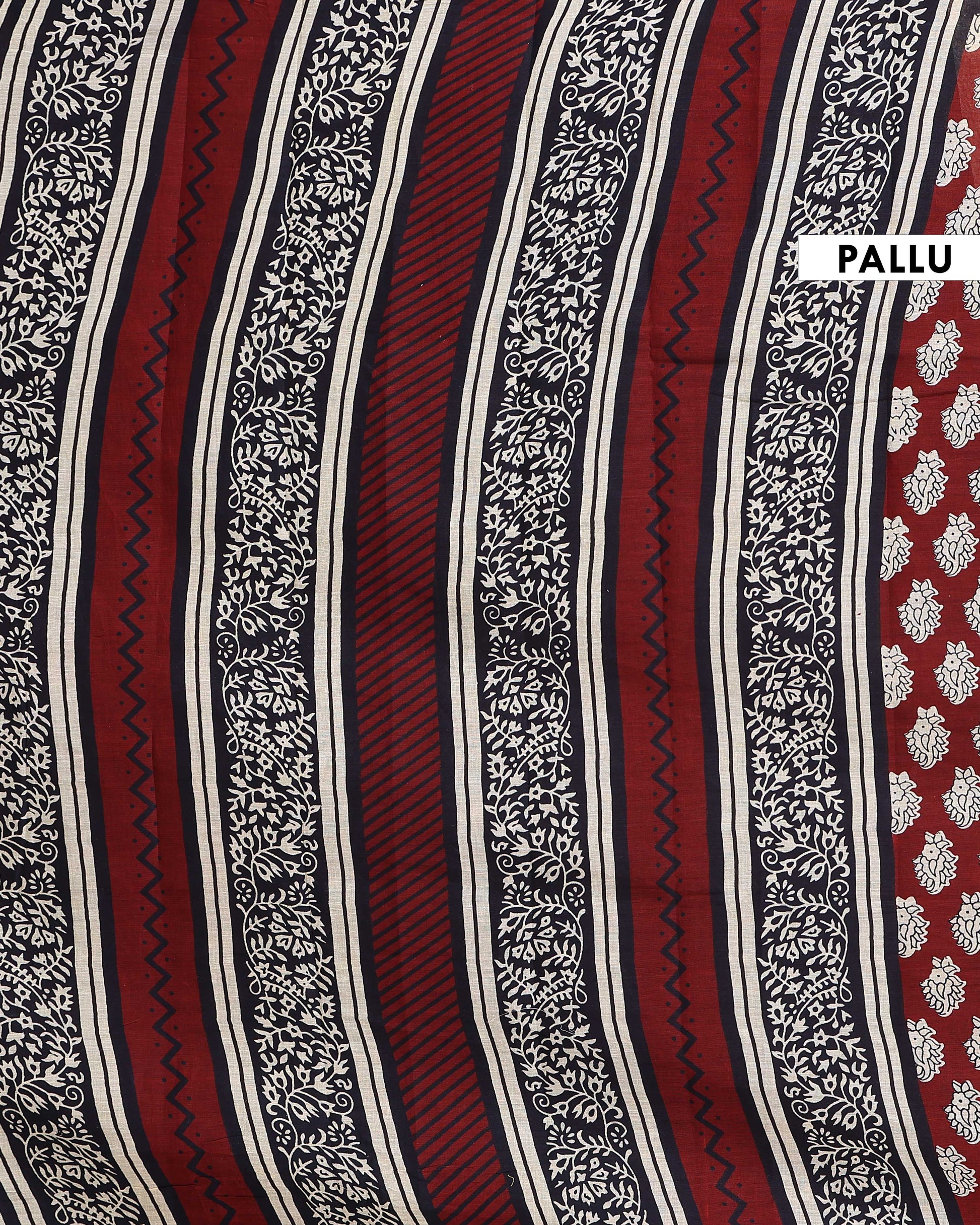Traditional_Handcrafted_Mulmul_Saree_with_Intricate_Block_Print_Designs_-_Maroon-Pallu