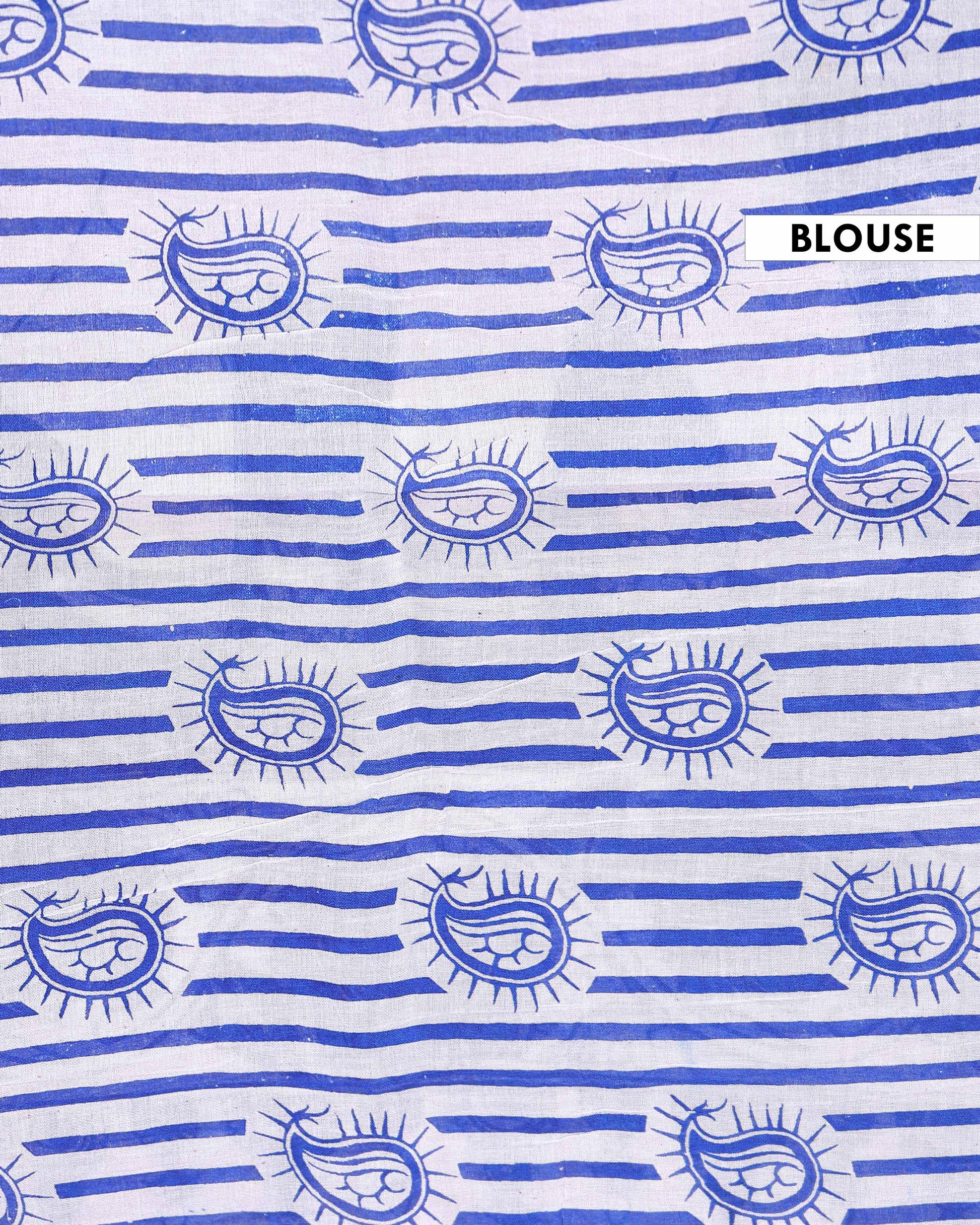 Traditional Handloom Cotton Kalamkari Saree Intricate Floral and Geometric Patterns - Off White