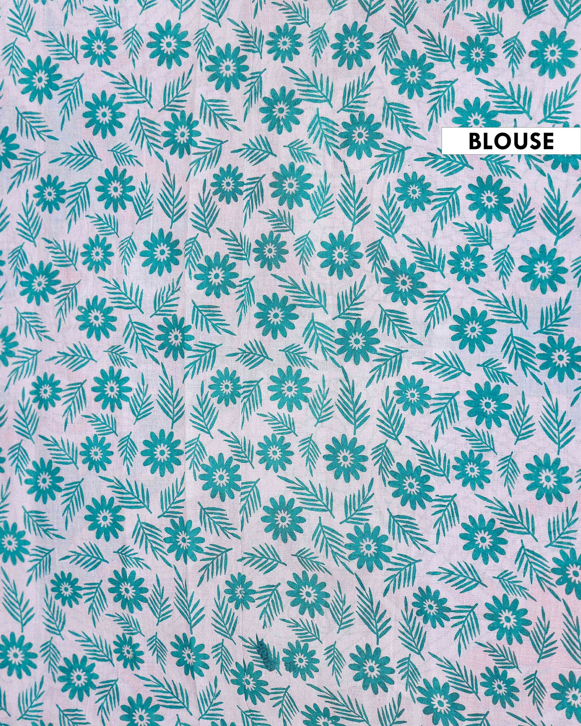 Traditional Handloom Kalamkari Cotton Saree Artistic Bird Motifs and Traditional Floral Border Design - Off White