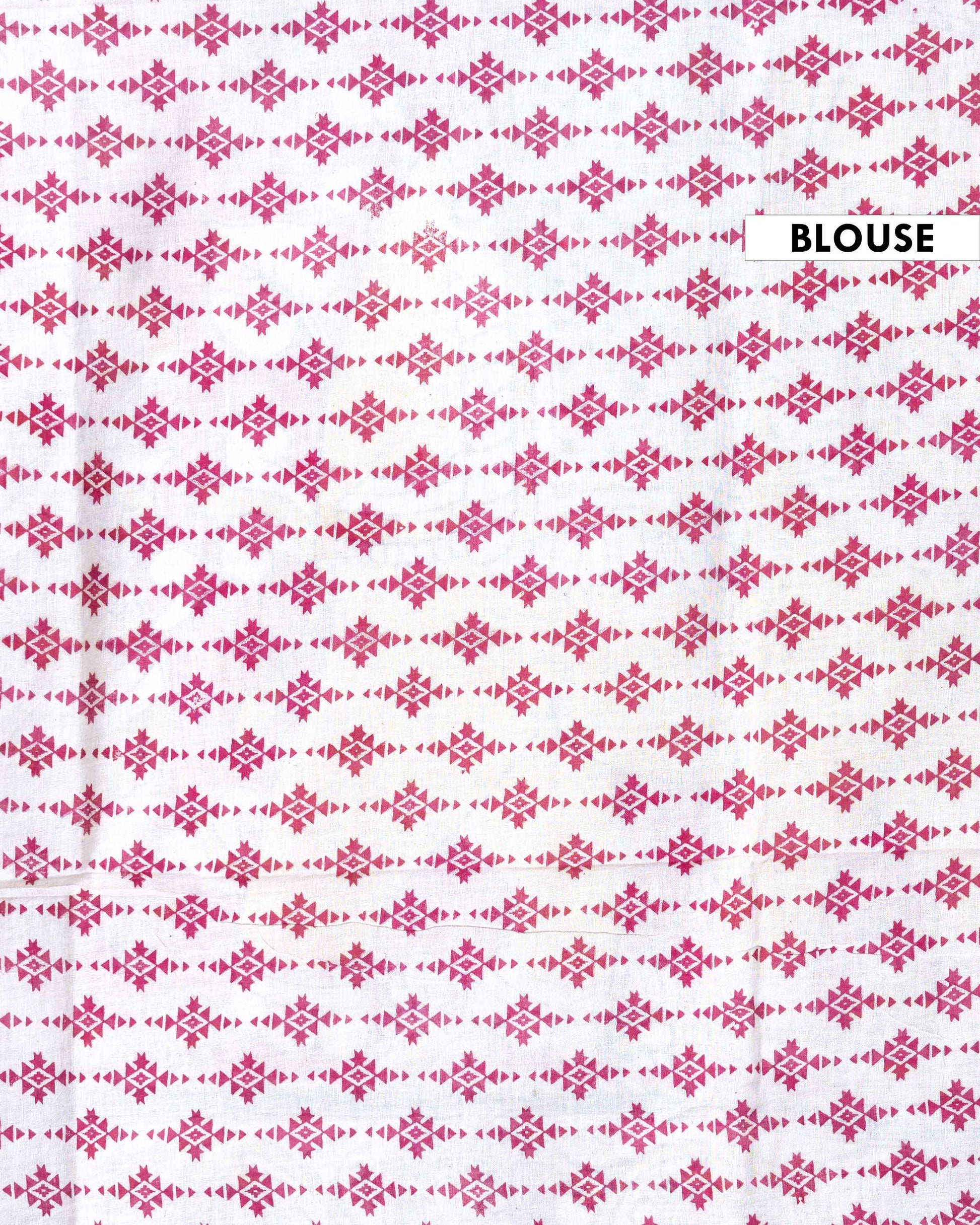 Traditional Handloom Kalamkari Cotton Saree Traditional Lotus Motifs and Intricate Floral Border - Off White