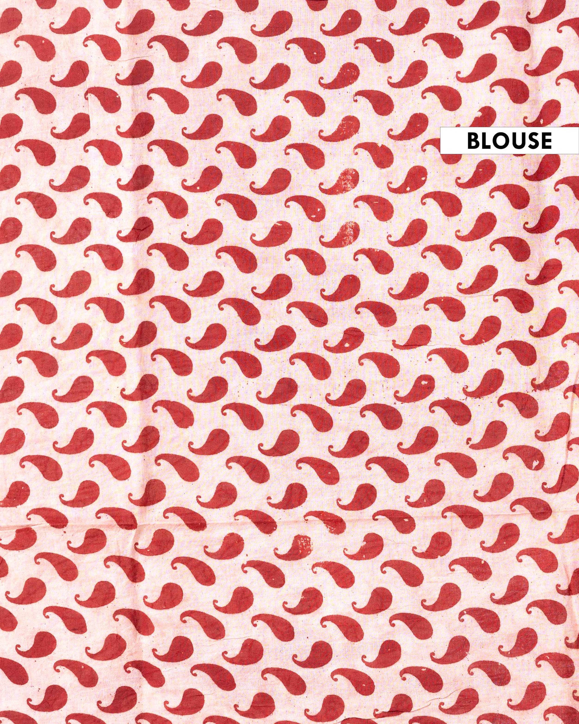 Traditional Handloom Kalamkari Cotton Saree with Buddha Motif Print and Traditional Border - Mustard