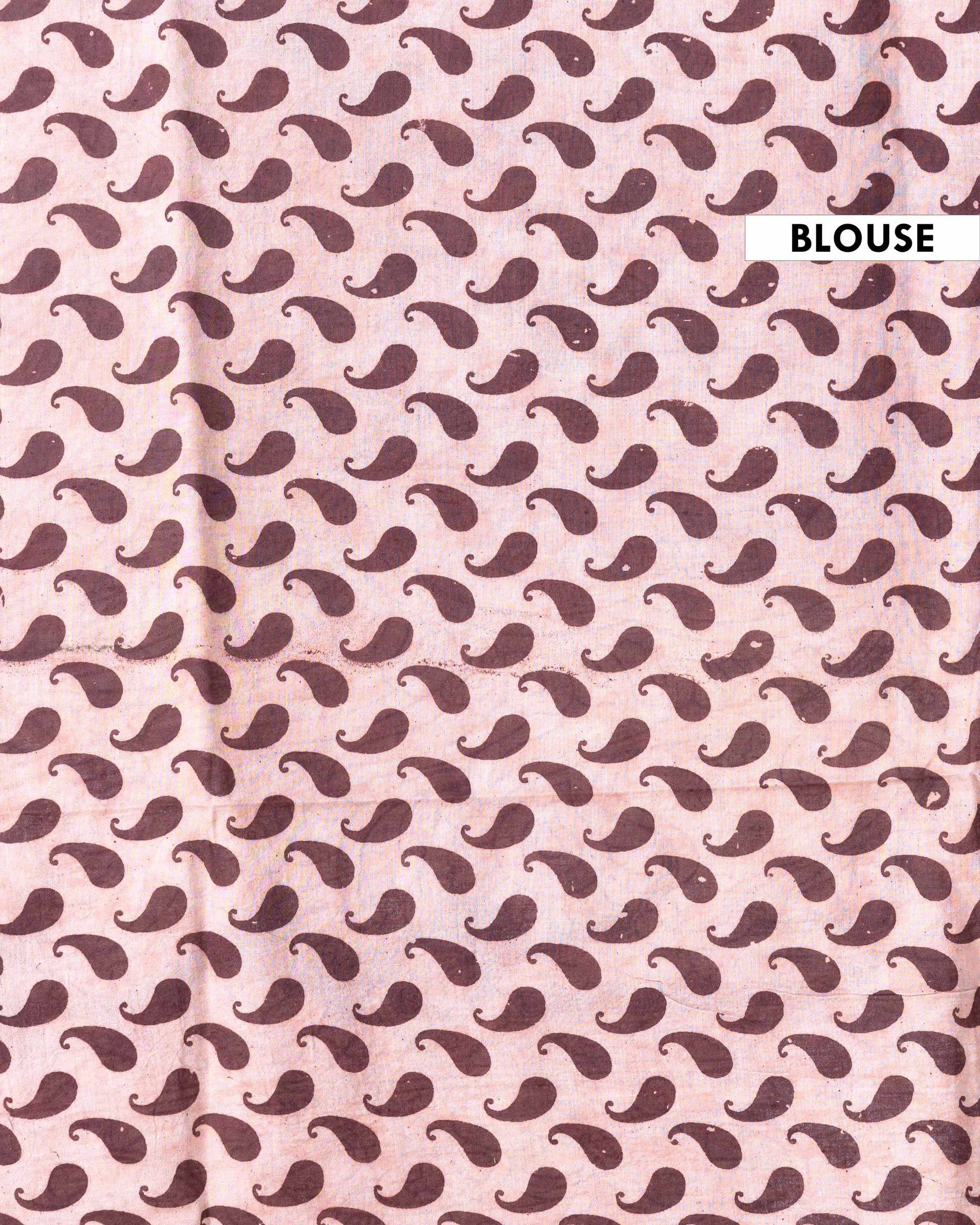 Traditional Handloom Kalamkari Cotton Saree with Buddha Motif and Elaborate Floral Border - Dark Green