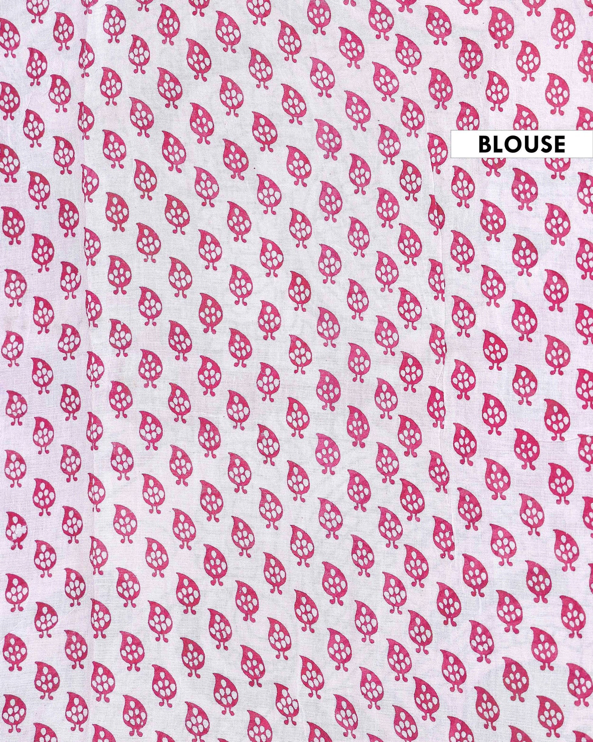 Traditional Handloom Kalamkari Cotton Saree with Deer and Tree of Life Motifs and Floral Border - Off White