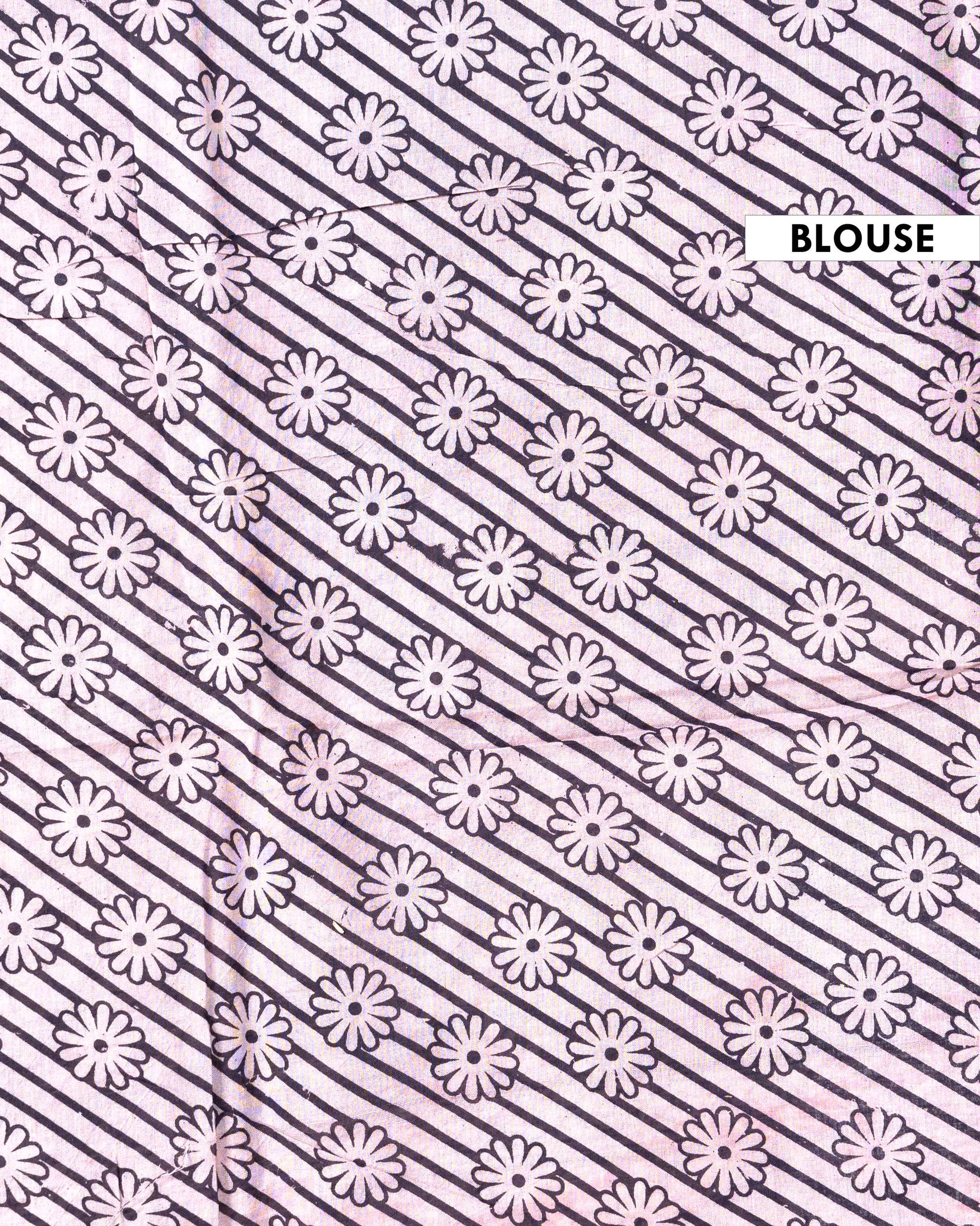 Traditional Handloom Kalamkari Cotton Saree with Intricate Lotus and Animal Motifs - Dark Brown