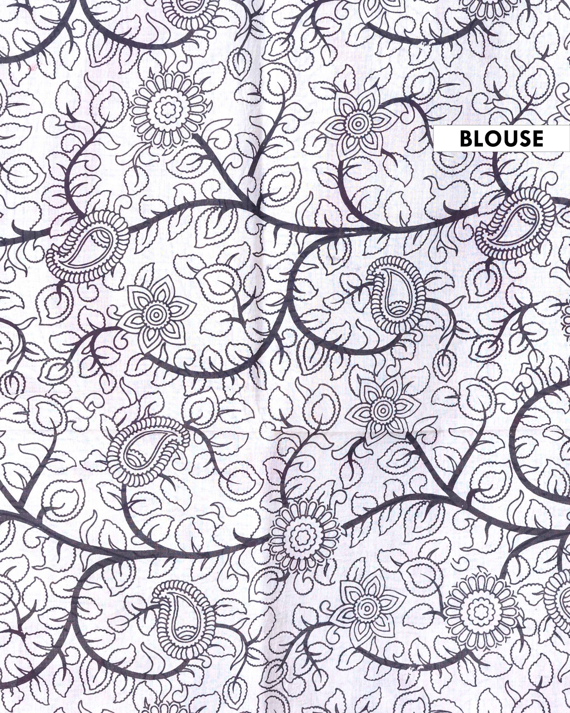 Traditional Handloom Kalamkari Cotton Saree with Traditional Peacock and Floral Motifs - Pink