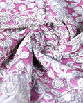 Traditional Handloom Kalamkari Cotton Saree with Traditional Peacock and Floral Motifs - Pink