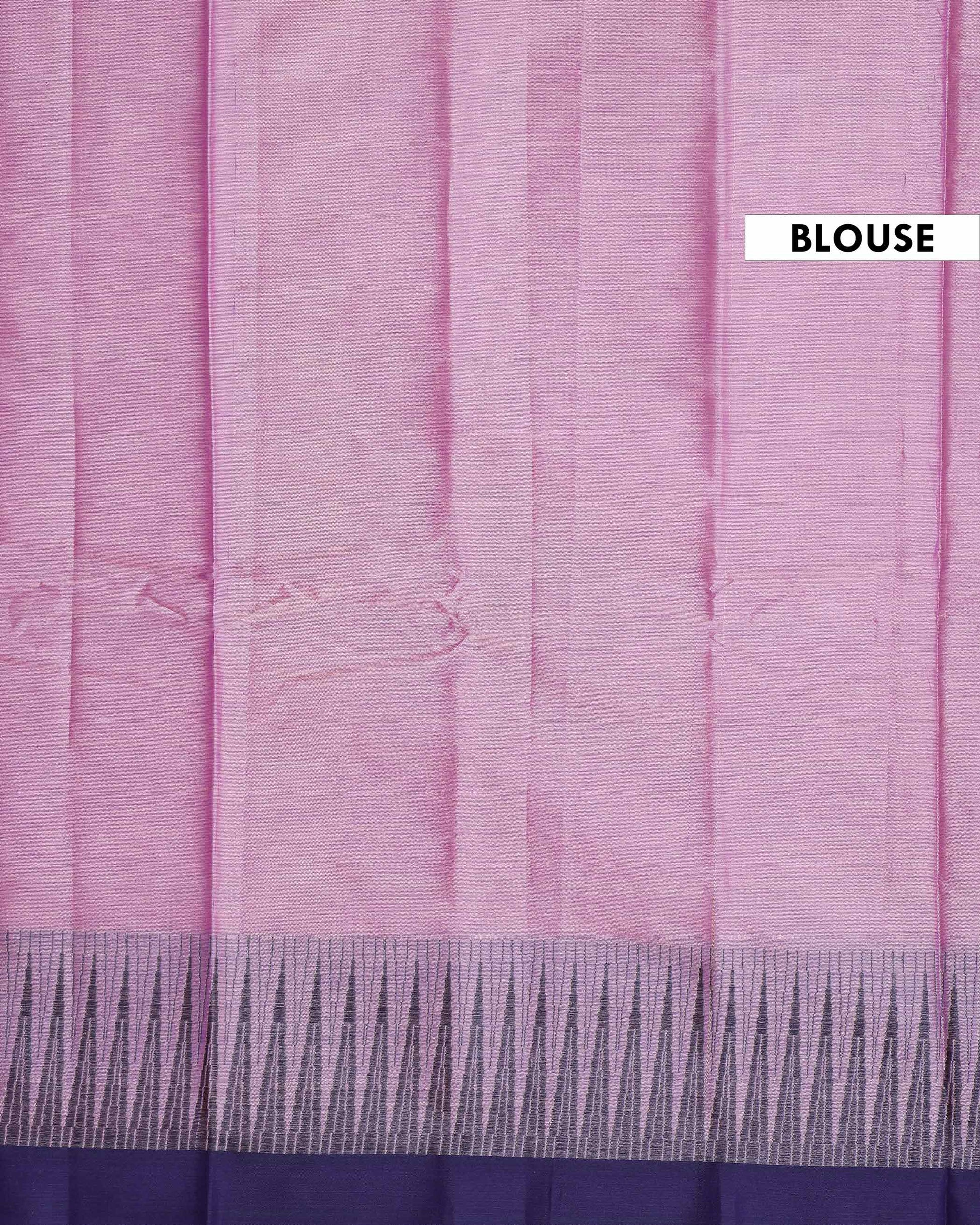 Traditional Handloom Narayanpet Cotton Saree with Classic Temple Border- Purple