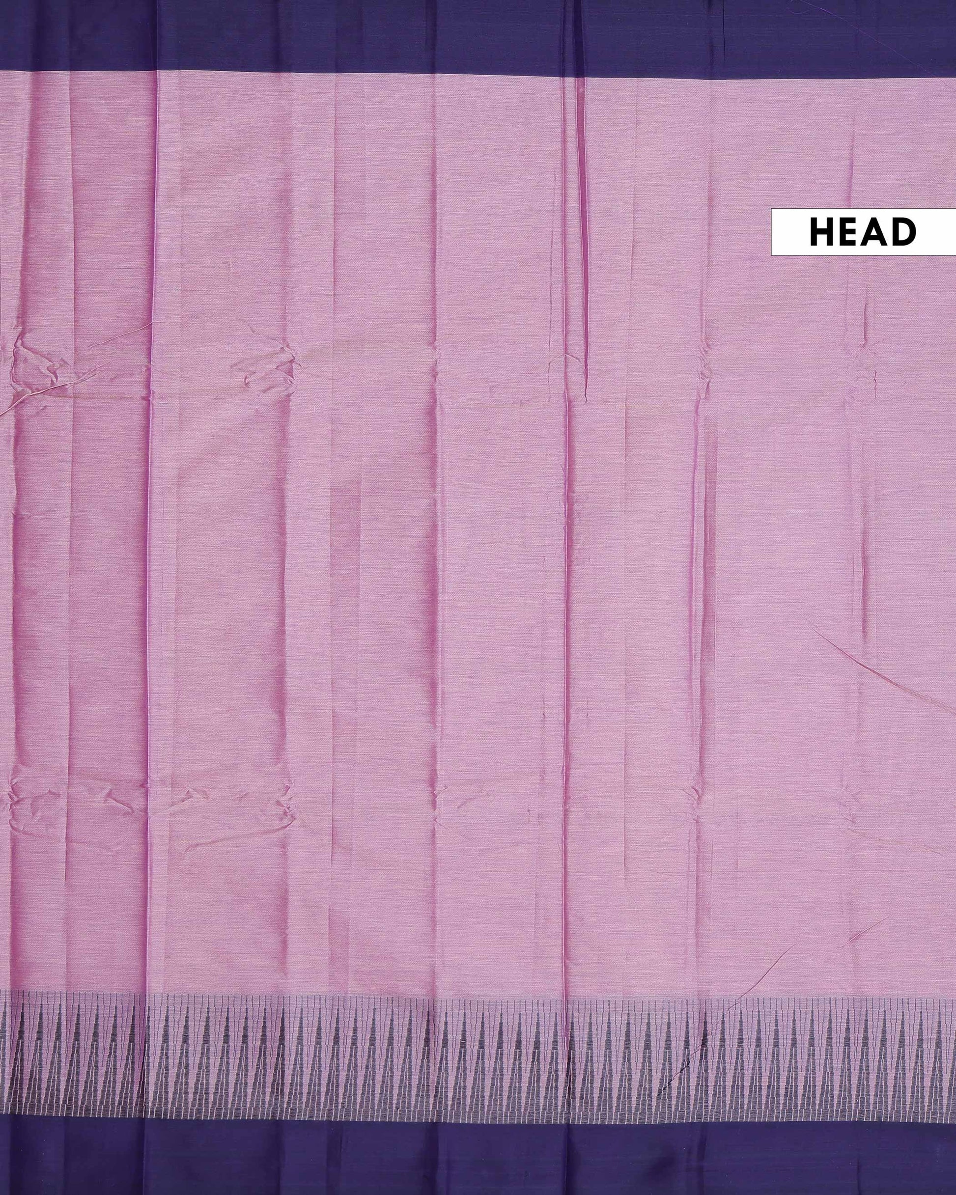 Traditional Handloom Narayanpet Cotton Saree with Classic Temple Border- Purple