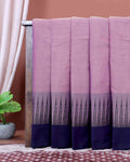 Traditional Handloom Narayanpet Cotton Saree with Classic Temple Border- Purple
