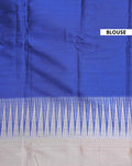 Traditional Handloom Narayanpet Cotton Saree with Classic Temple Border - Blue