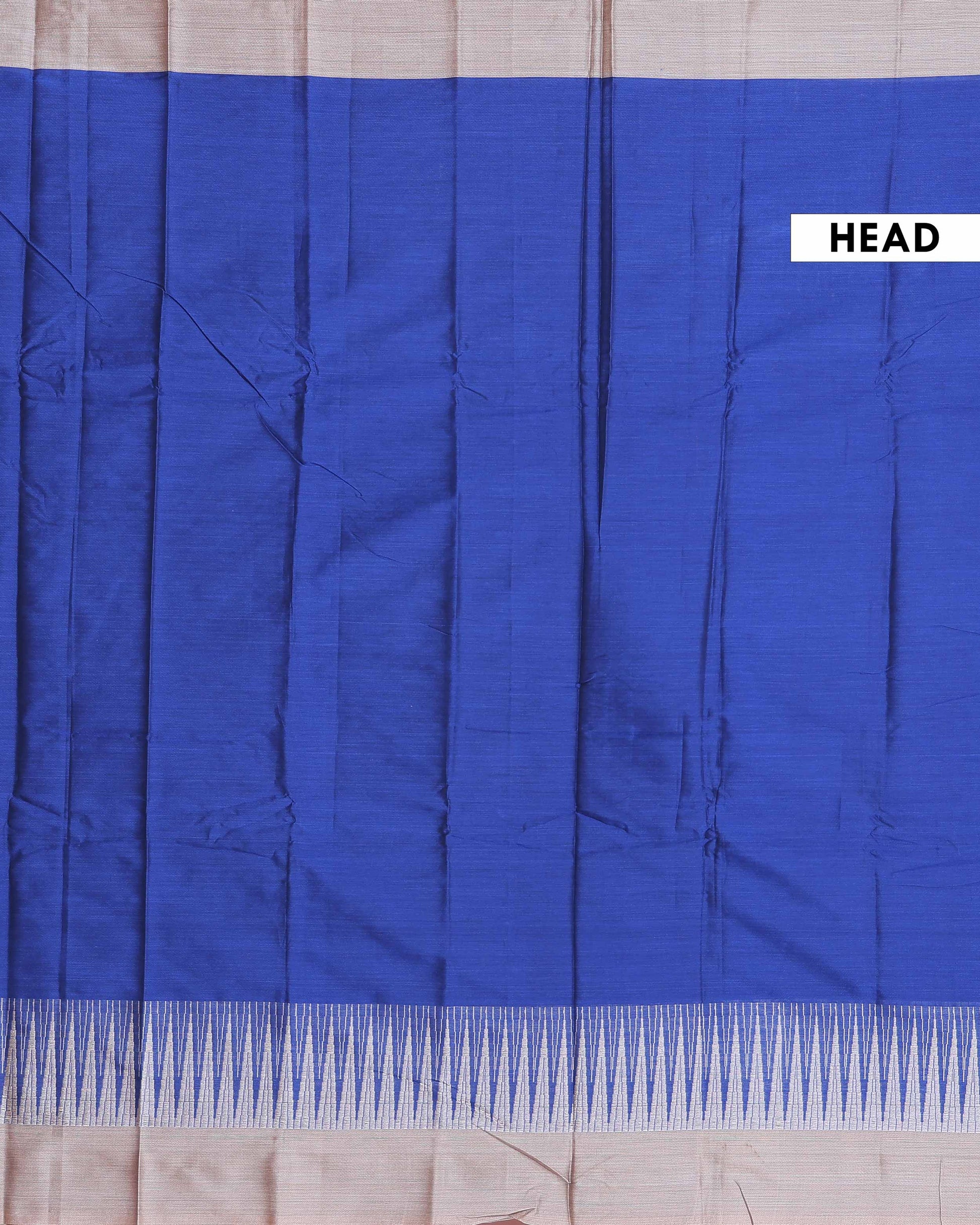 Traditional Handloom Narayanpet Cotton Saree with Classic Temple Border - Blue