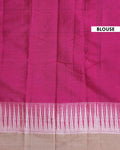Traditional Handloom Narayanpet Cotton Saree with Classic Temple Border - Dark Pink