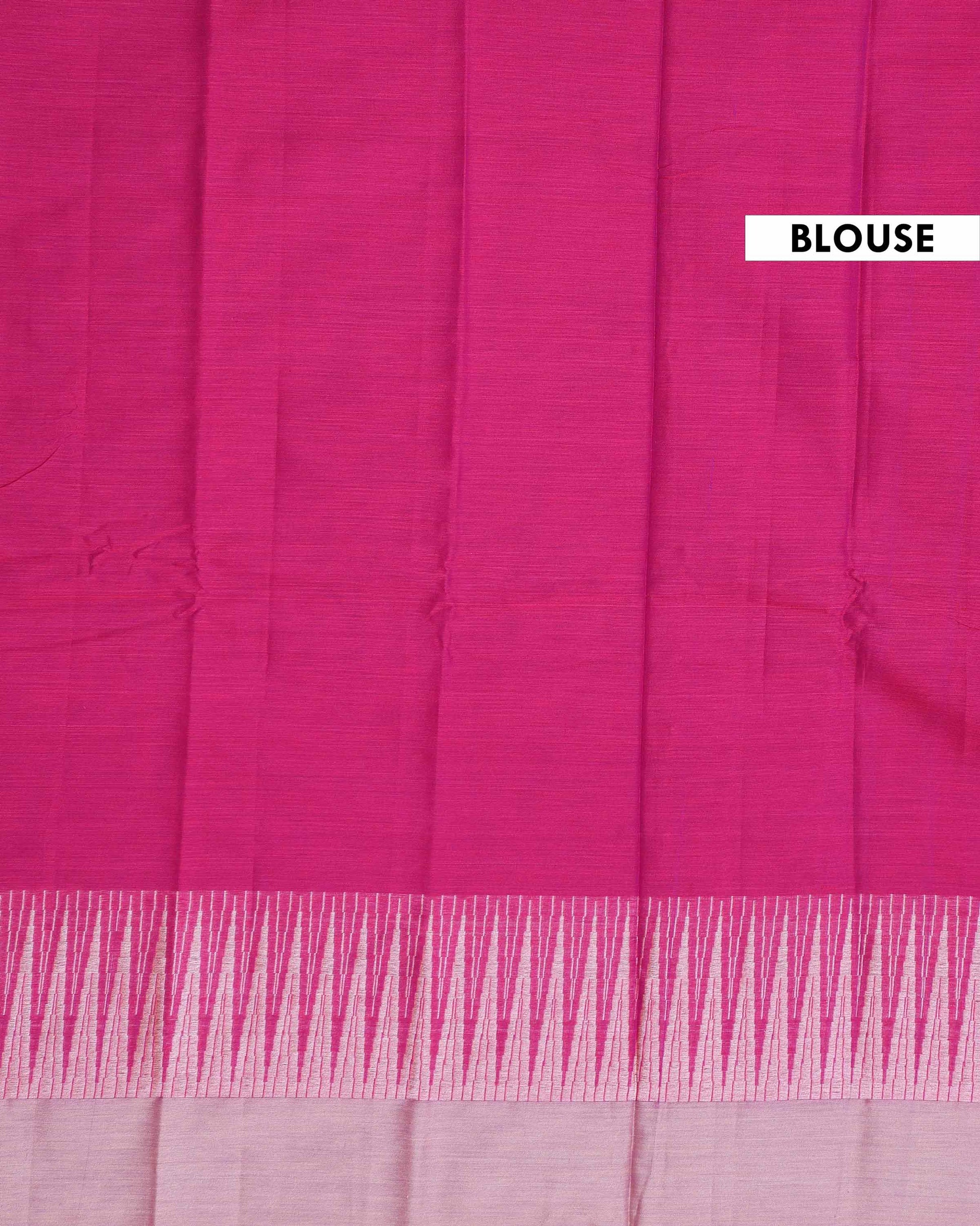 Traditional Handloom Narayanpet Cotton Saree with Classic Temple Border - Magenta