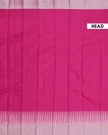 Traditional Handloom Narayanpet Cotton Saree with Classic Temple Border - Magenta