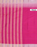 Traditional Handloom Narayanpet Cotton Saree with Classic Temple Border - Magenta