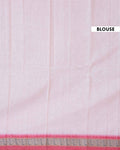Traditional Handloom Narayanpet Cotton Saree with Traditional Temple Border and Intricate Weave - Light Pink