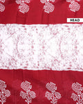 Traditional Handloom Saree with All-Over Batik Prints - White-Head