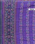 Traditional Handwoven Pochampally Ikkat Saree with Intricate Motifs - Purple