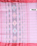 Traditional Ikkat Cotton Saree with Checked Body Design and Intricate Woven Pallu - Pink-Pallu