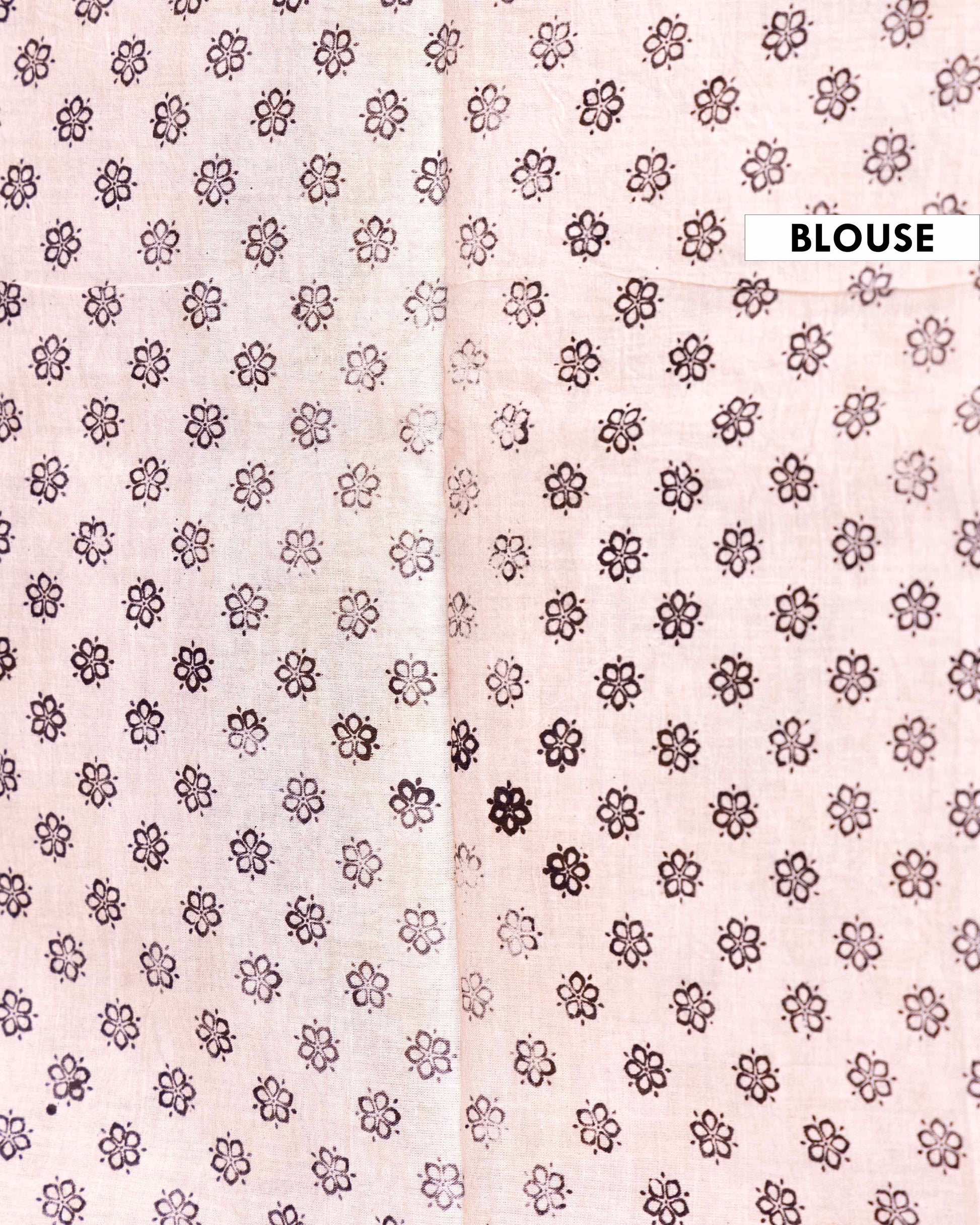 Traditional Kalamkari Block Print Cotton Saree Nature Inspired Floral Motifs - Yellow