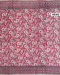 Traditional Kalamkari Cotton Saree Traditional Cow and Floral Border Artwork - Pink
