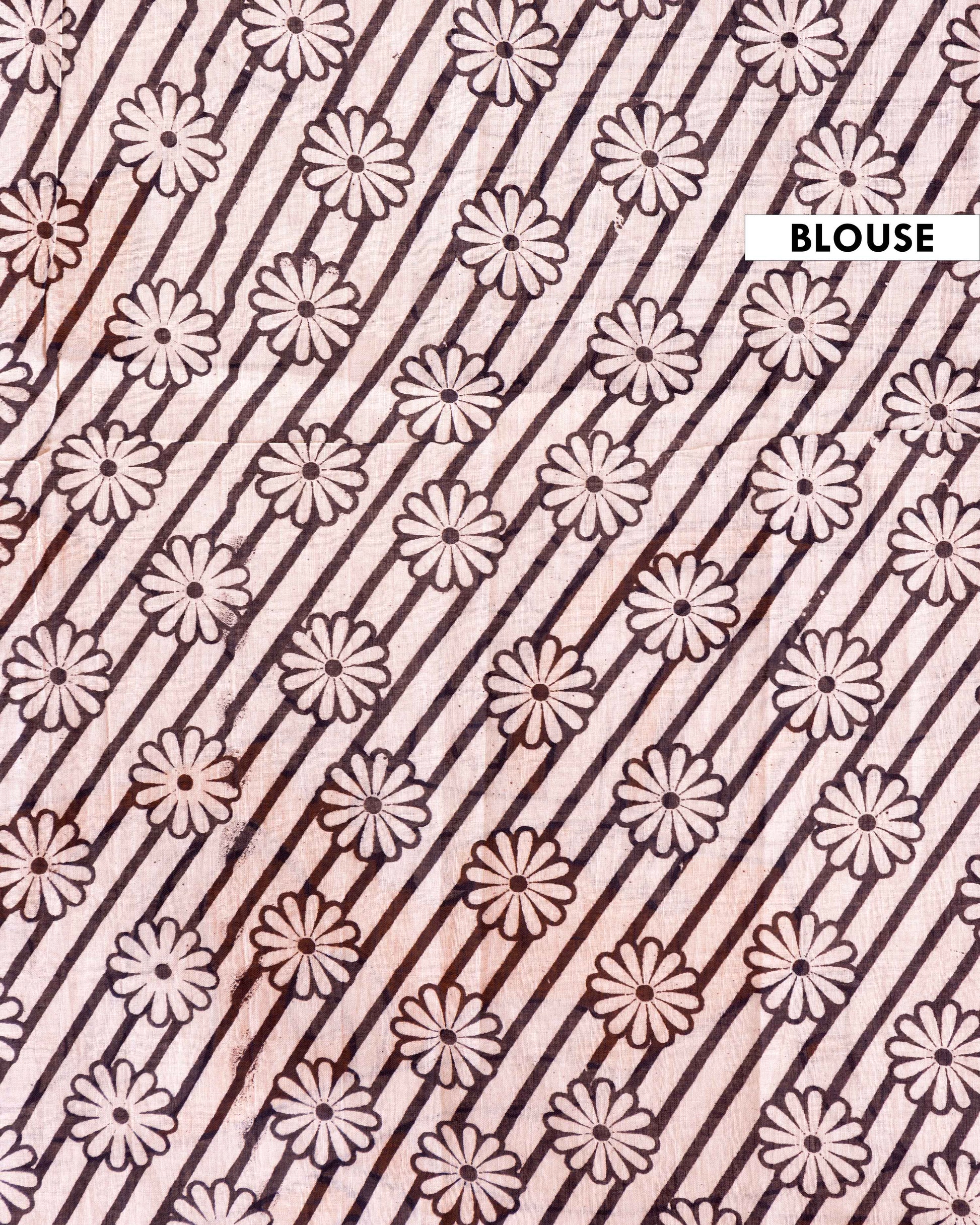 Traditional Kalamkari Cotton Saree featuring Handcrafted Floral and Geometric Patterns - Yellow