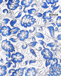 Traditional Kalamkari Cotton Saree with Hand-Painted Floral Motifs - Blouse