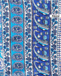 Traditional Kalamkari Cotton Saree with Hand-Painted Floral Motifs - Pallu