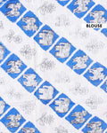 Traditional Kalamkari Cotton Saree with Intricate Floral & Leafy Motifs - Blouse