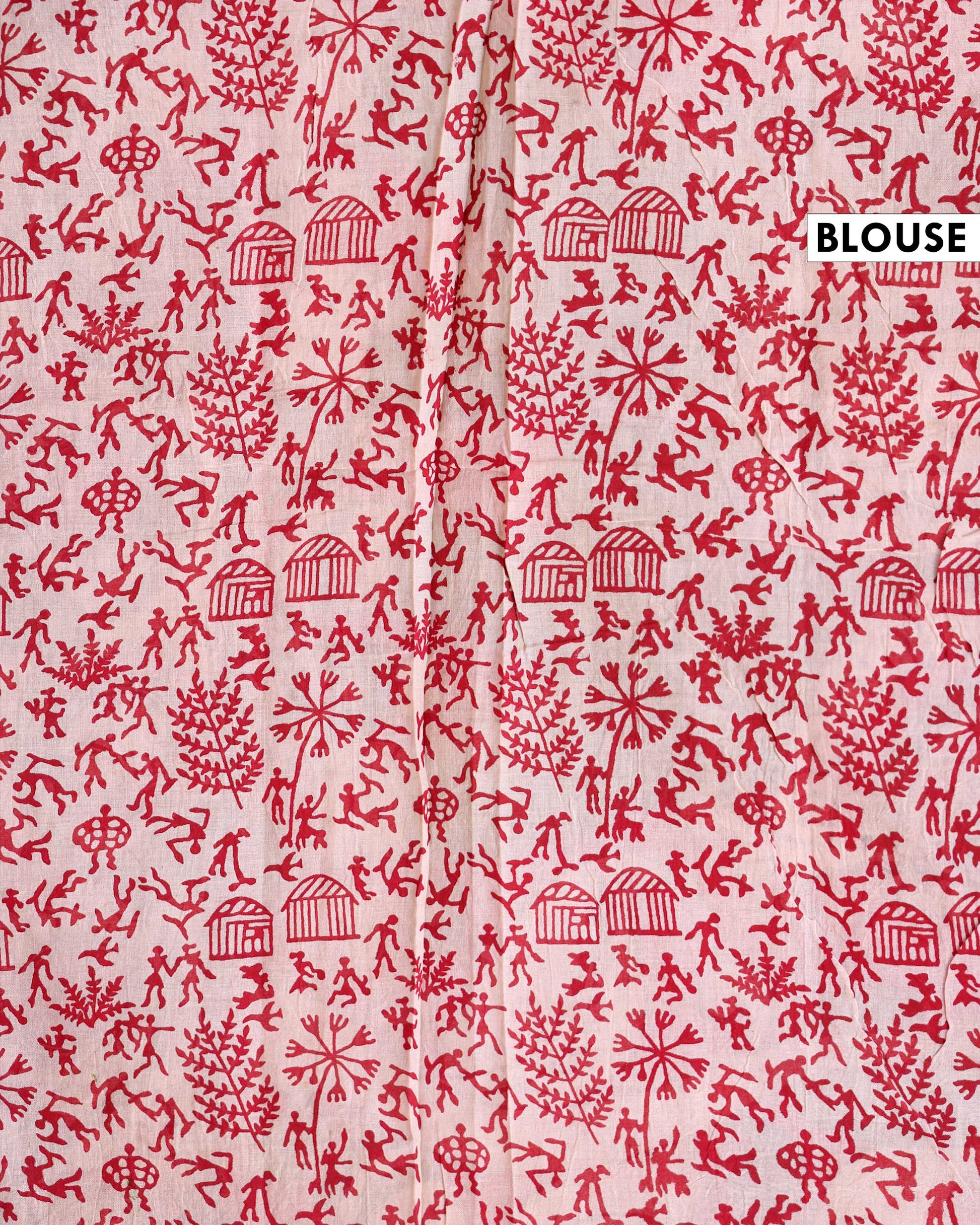 Traditional Kalamkari Cotton Saree with Intricate Floral and Paisley Prints - Cream